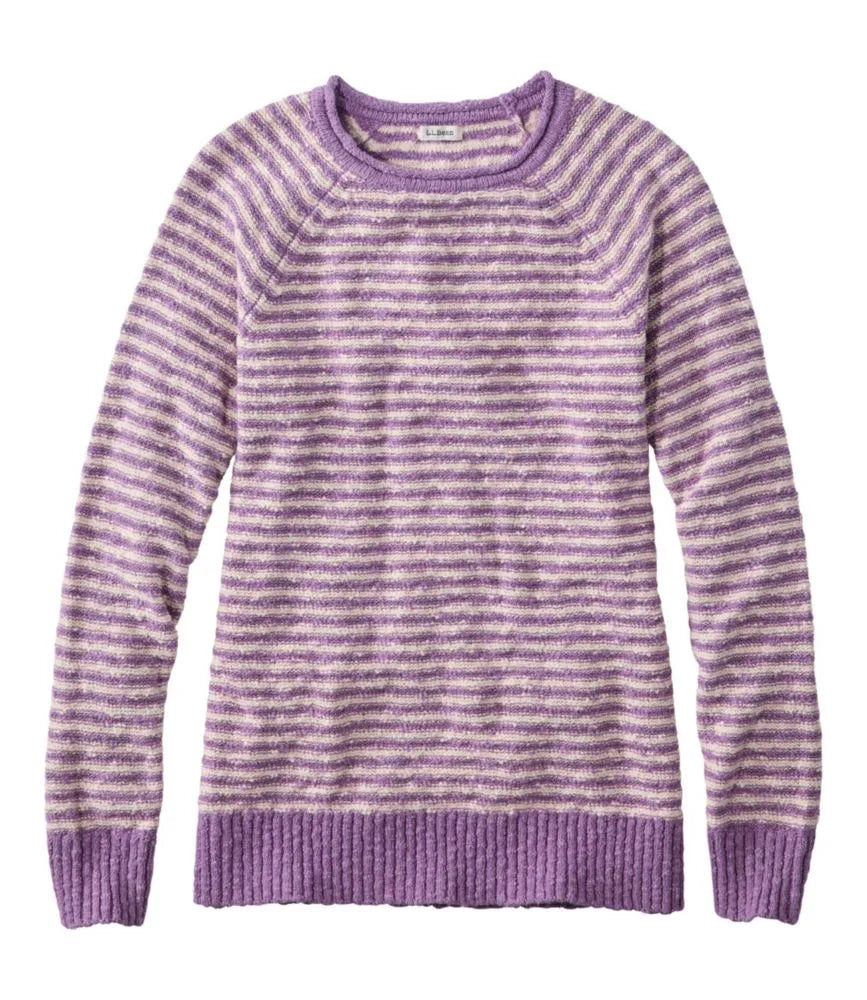 Women's Midweight Cotton Slub Rollneck Pullover Stripe