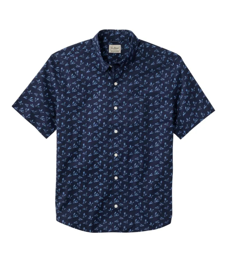 Men's Comfort Stretch Performance® Shirt, Short-Sleeve, Slightly Fitted Untucked Fit, Print