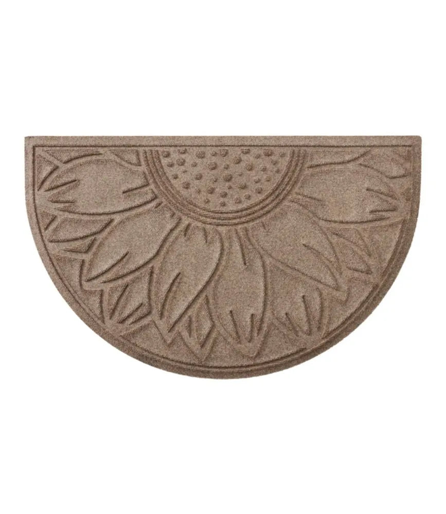 Everyspace Recycled Waterhog Doormat, Half Round, Sunflower