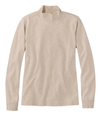 Women's L.L.Bean Interlock Mock-Turtleneck, Long-Sleeve