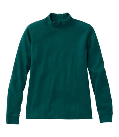 Women's L.L.Bean Interlock Mock-Turtleneck, Long-Sleeve