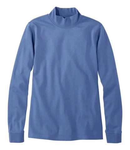 Women's L.L.Bean Interlock Mock-Turtleneck, Long-Sleeve
