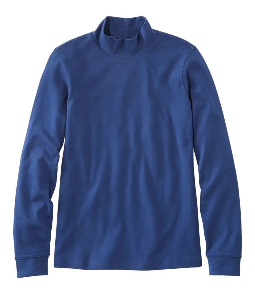 Women's L.L.Bean Interlock Mock-Turtleneck, Long-Sleeve
