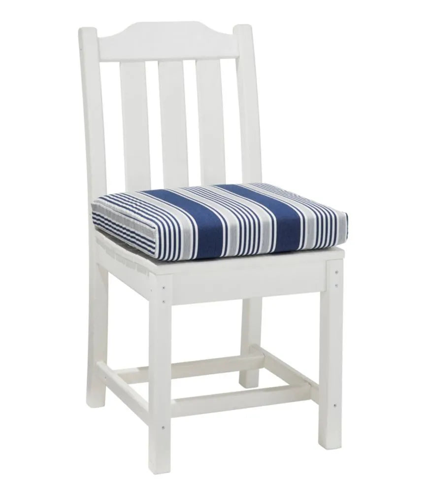 Casco Bay All-Weather Armless/Folding Chair Cushion, Stripe