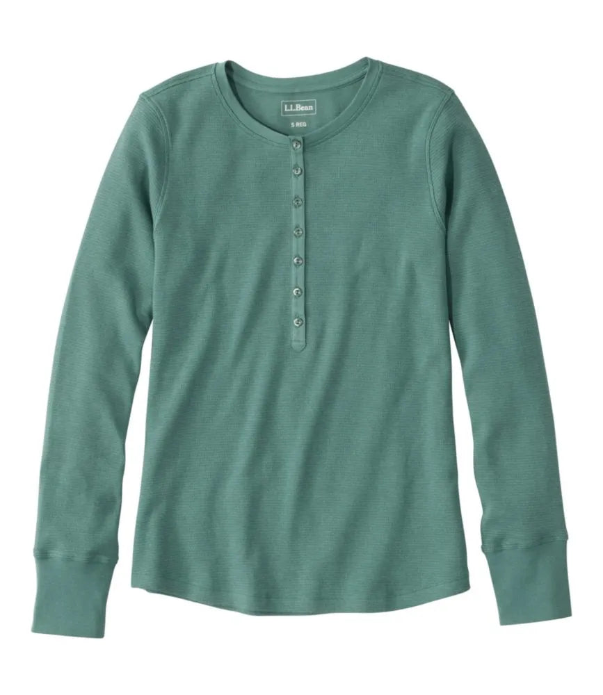 Women's Waffle-Knit Henley