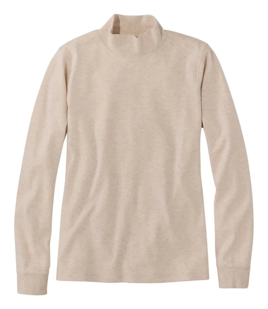 Women's L.L.Bean Interlock Mock-Turtleneck, Long-Sleeve