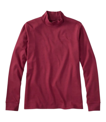 Women's L.L.Bean Interlock Mock-Turtleneck, Long-Sleeve