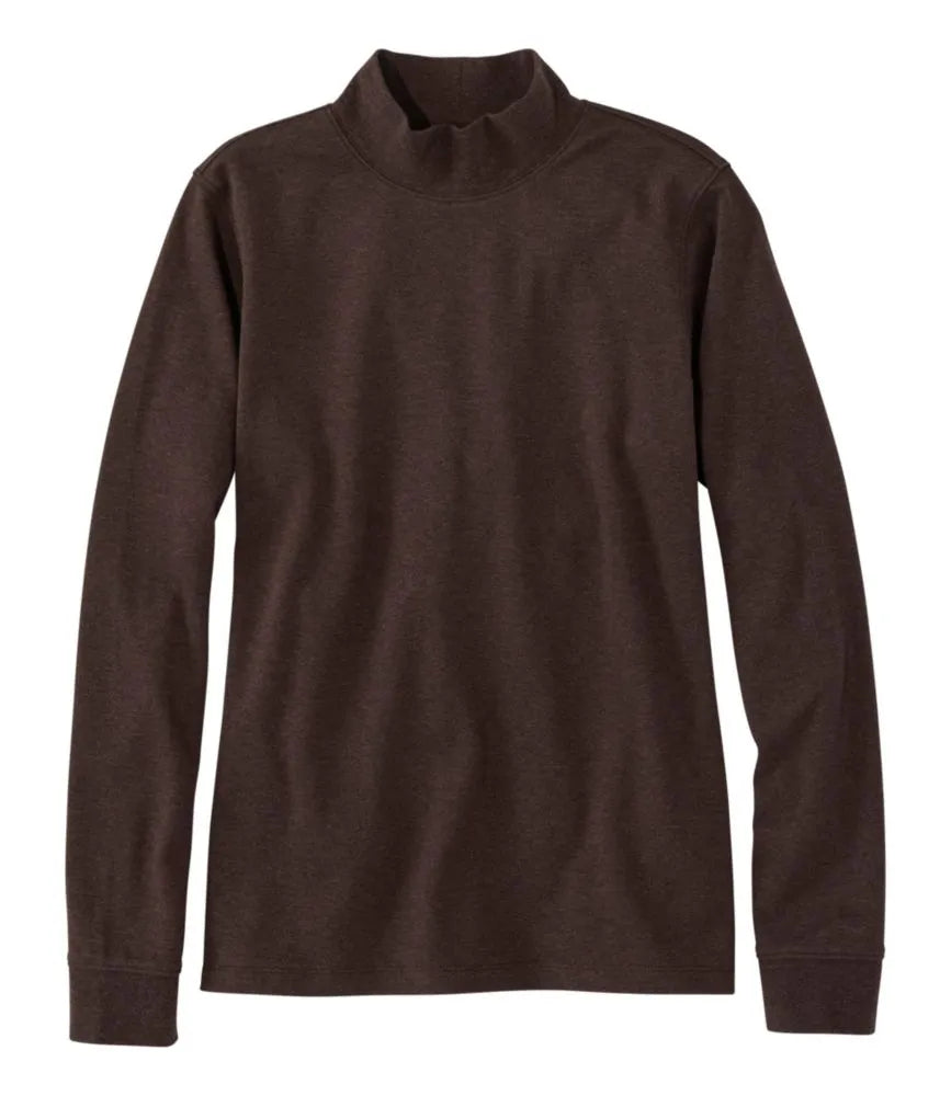 Women's L.L.Bean Interlock Mock-Turtleneck, Long-Sleeve