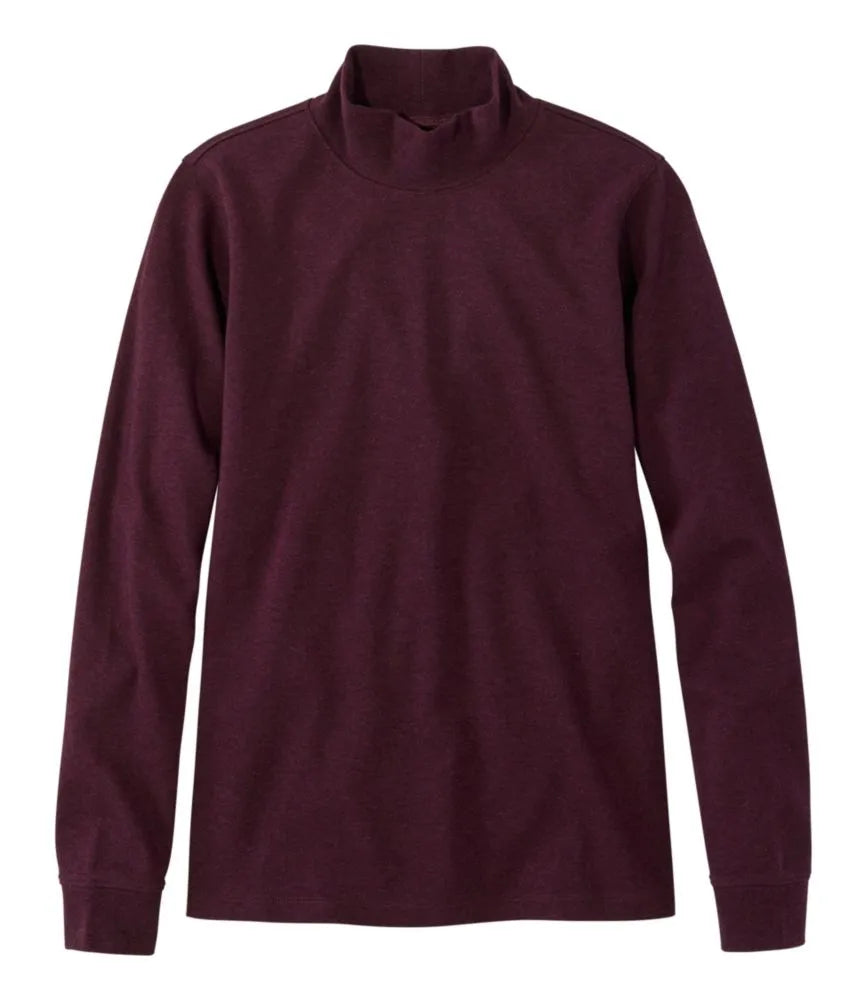 Women's L.L.Bean Interlock Mock-Turtleneck, Long-Sleeve
