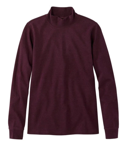 Women's L.L.Bean Interlock Mock-Turtleneck, Long-Sleeve