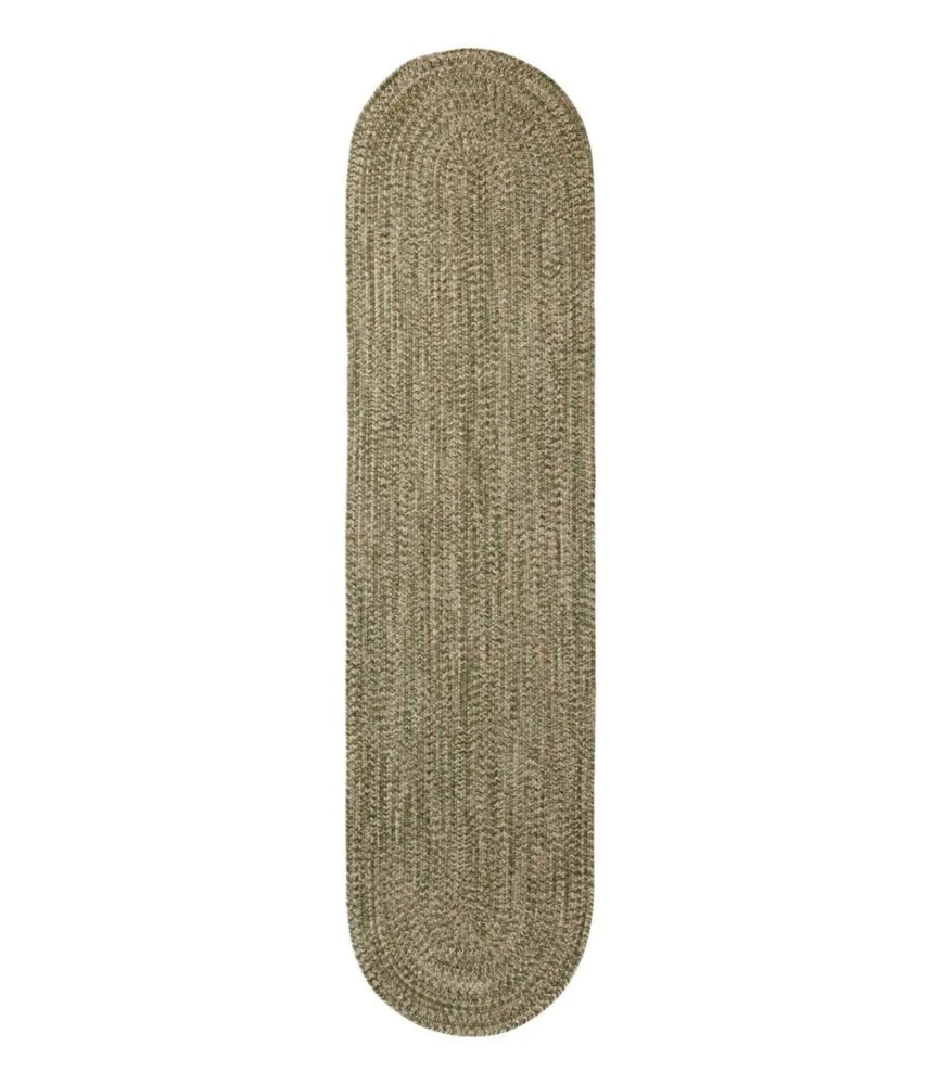 All-Weather Braided Runner, Concentric Pattern Oval