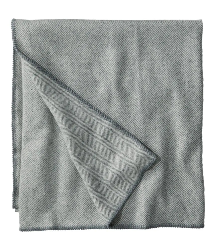 Washable Wool Blanket, Herringbone