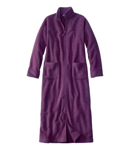 Women's Winter Fleece Robe, Zip-Front
