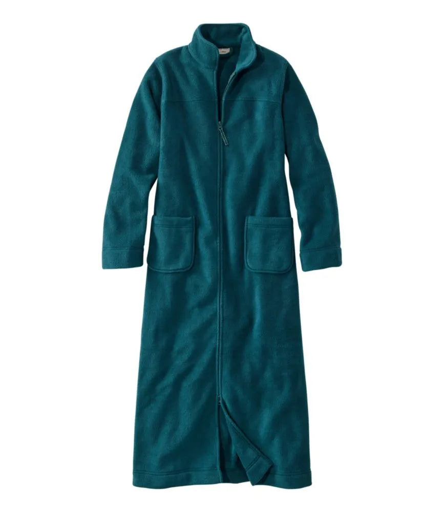 Women's Winter Fleece Robe, Zip-Front
