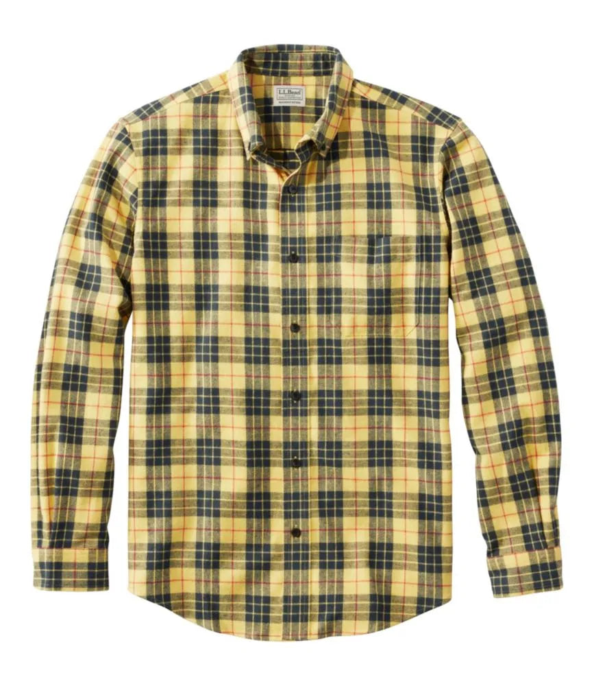 Men's Scotch Plaid Flannel Shirt, Slightly Fitted