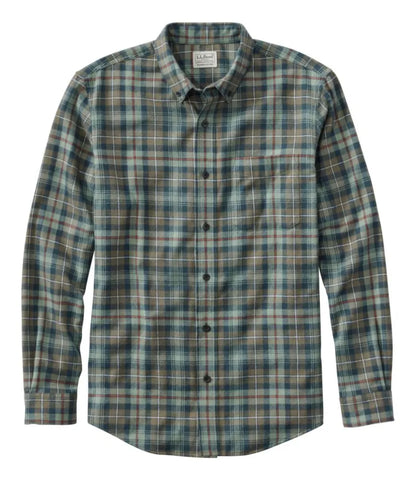 Men's Scotch Plaid Flannel Shirt, Slightly Fitted