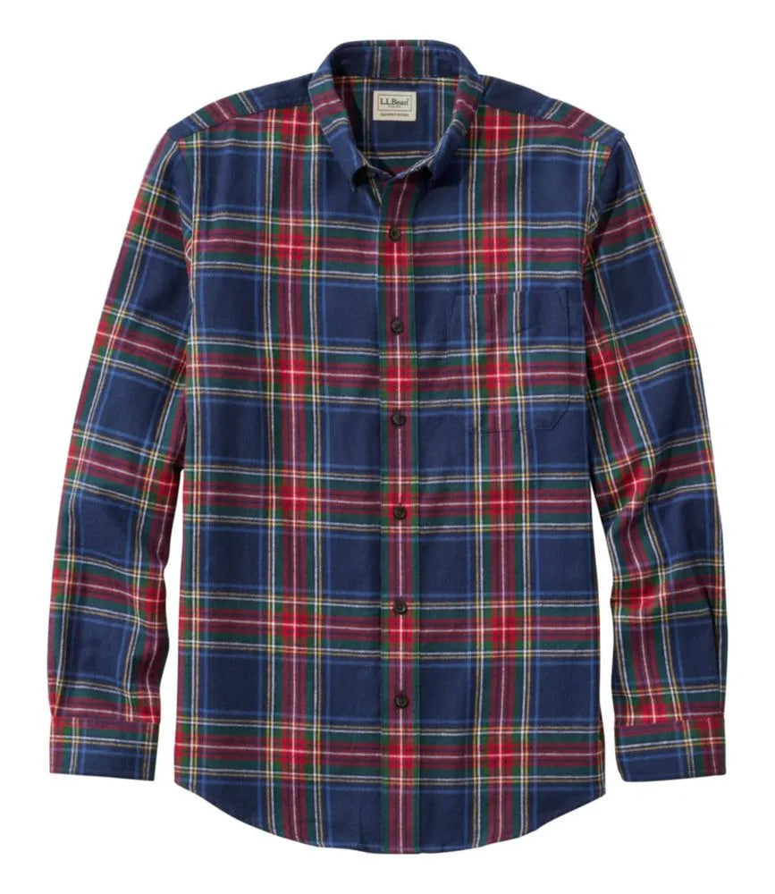 Men's Scotch Plaid Flannel Shirt, Slightly Fitted