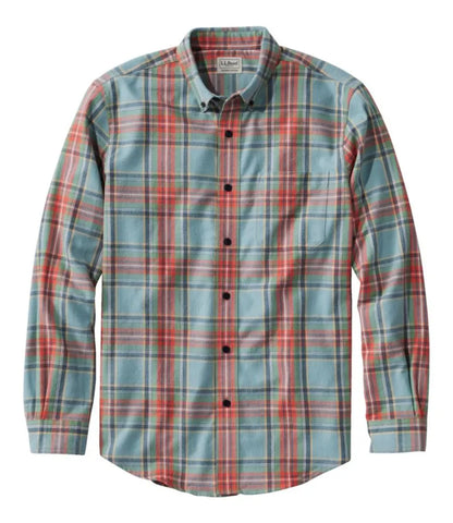 Men's Scotch Plaid Flannel Shirt, Slightly Fitted
