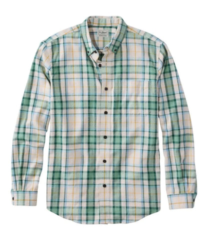 Men's Scotch Plaid Flannel Shirt, Slightly Fitted