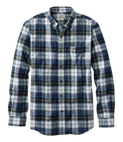Men's Scotch Plaid Flannel Shirt, Slightly Fitted