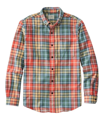 Men's Scotch Plaid Flannel Shirt, Slightly Fitted