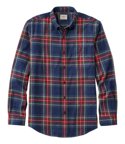 Men's Scotch Plaid Flannel Shirt, Slightly Fitted