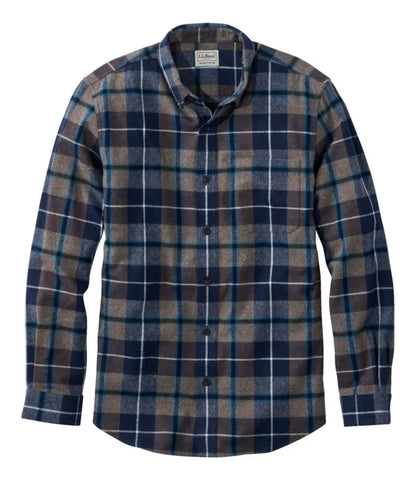 Men's Scotch Plaid Flannel Shirt, Slightly Fitted