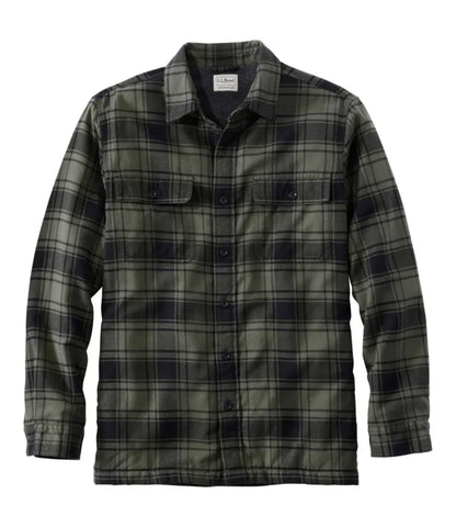 Men's Fleece-Lined Flannel Shirt, Traditional Fit, Plaid