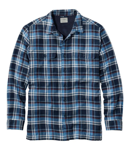 Men's Fleece-Lined Flannel Shirt, Traditional Fit, Plaid
