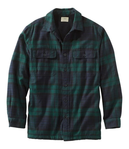 Men's Fleece-Lined Flannel Shirt, Traditional Fit, Plaid