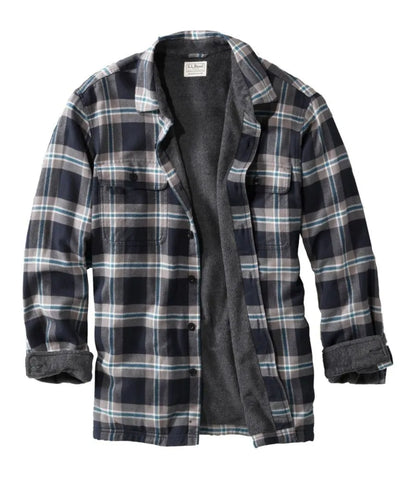 Men's Fleece-Lined Flannel Shirt, Traditional Fit, Plaid