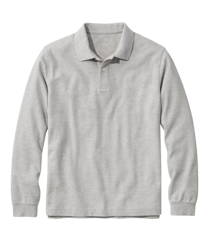 Men's Premium Double L® Polo, Long-Sleeve Without Pocket