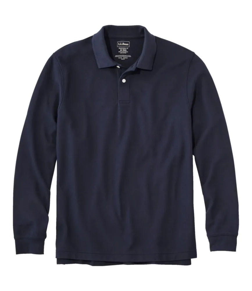 Men's Premium Double L® Polo, Long-Sleeve Without Pocket