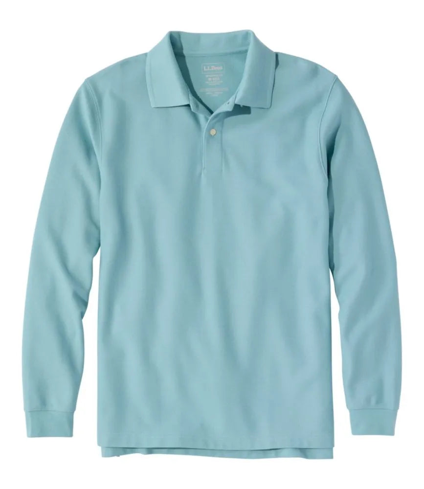 Men's Premium Double L® Polo, Long-Sleeve Without Pocket
