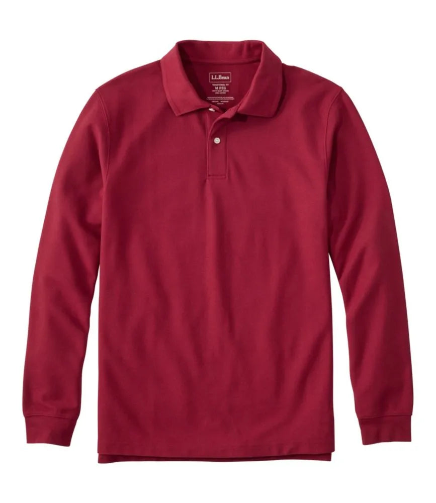 Men's Premium Double L® Polo, Long-Sleeve Without Pocket