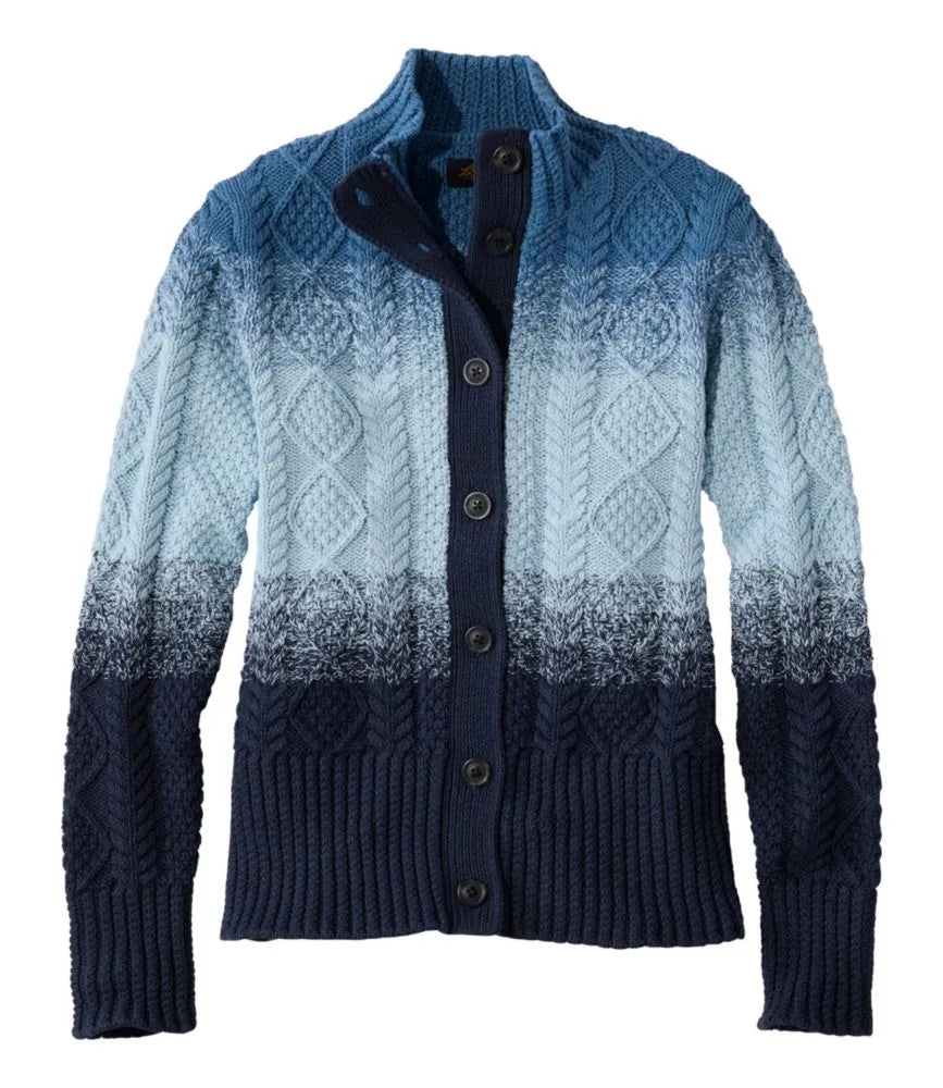 Women's Signature Cotton Fisherman Sweater, Short Cardigan