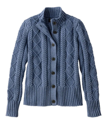 Women's Signature Cotton Fisherman Sweater, Short Cardigan