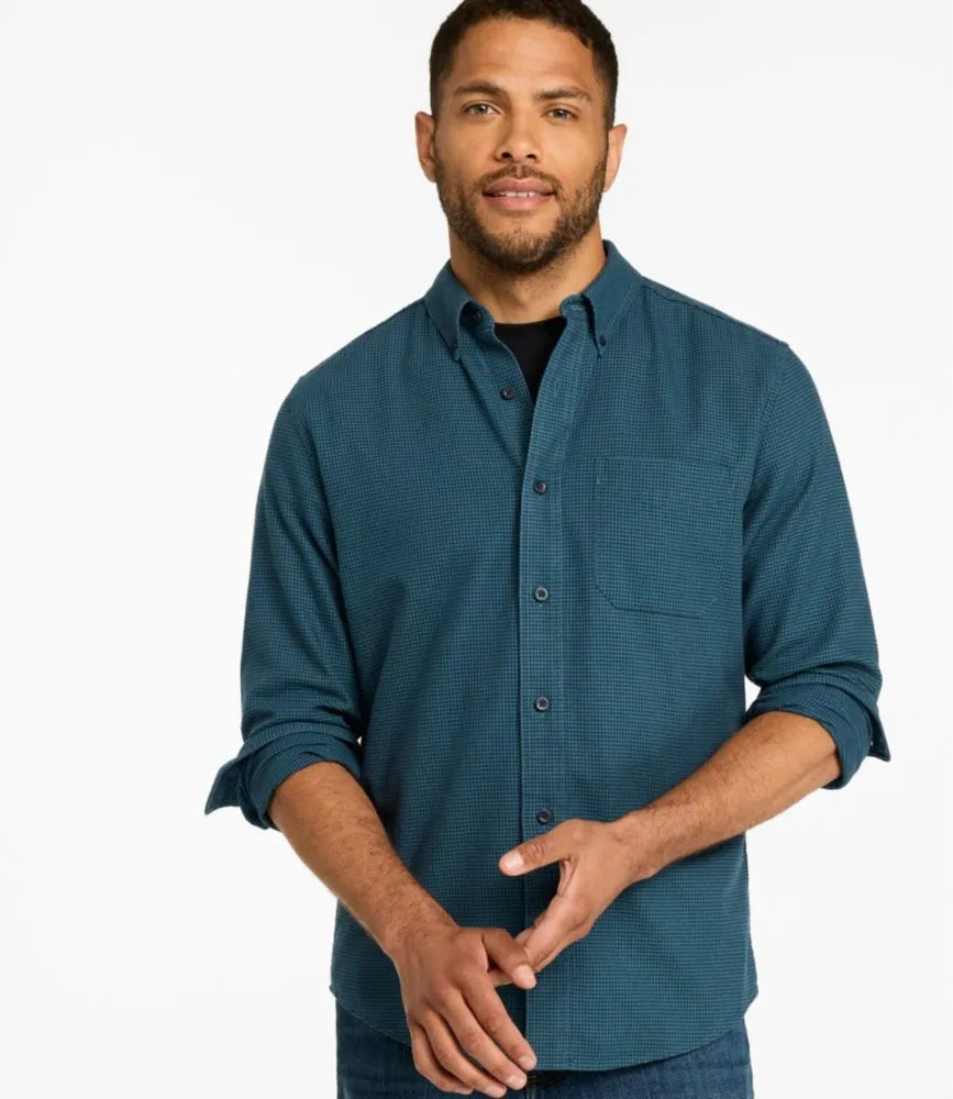 Men's Wicked Good Flannel Shirt, Slightly Fitted, Houndstooth