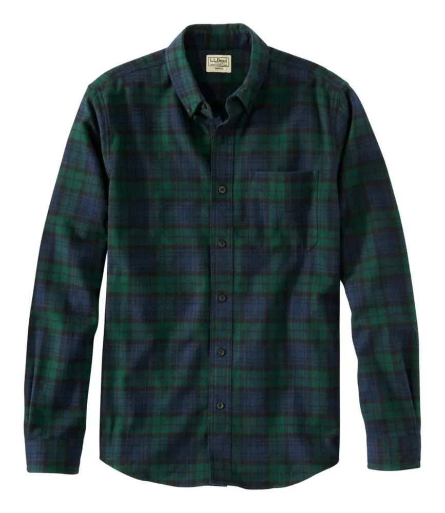 Men's Scotch Plaid Flannel Shirt, Slim Fit