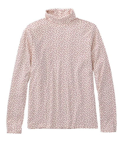 Women's Pima Cotton Turtleneck, Long-Sleeve Print
