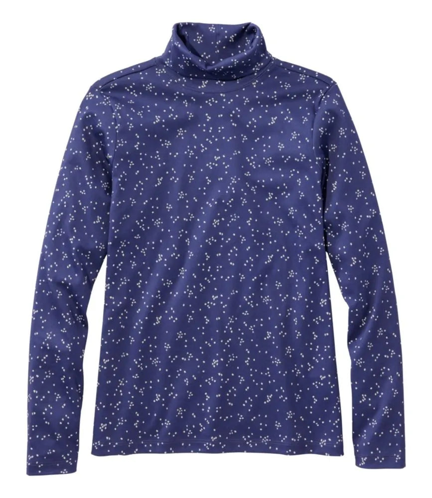 Women's Pima Cotton Turtleneck, Long-Sleeve Print