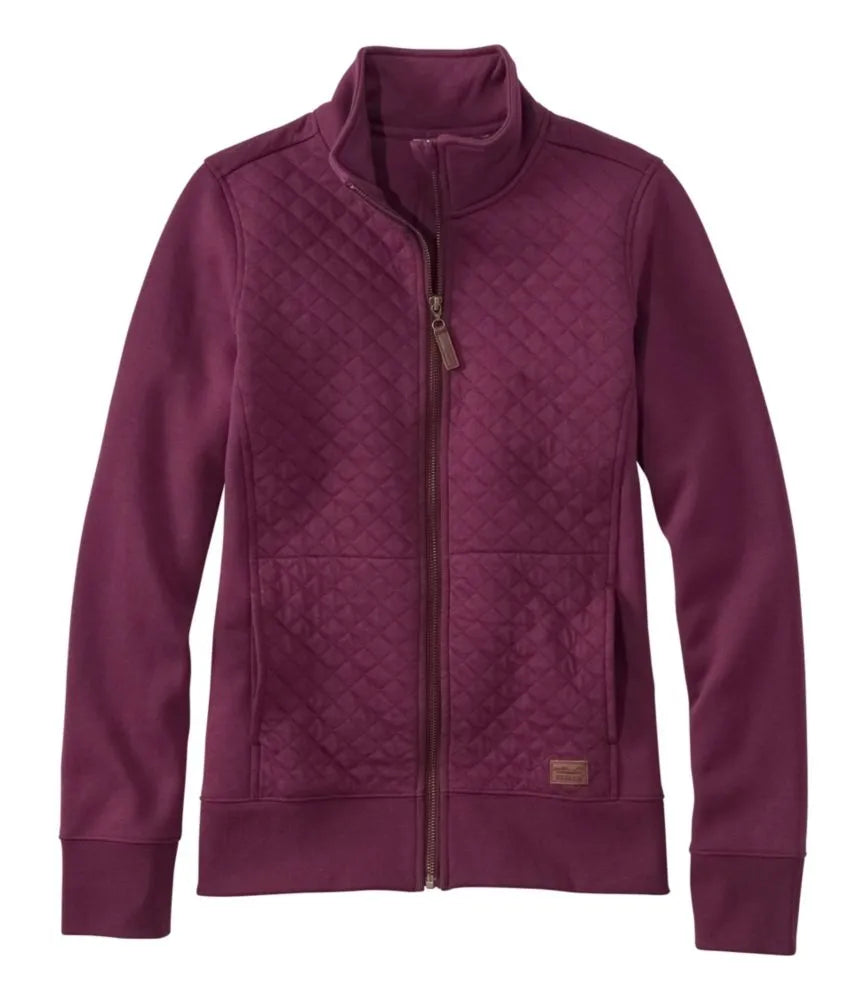 Women's Quilted Full-Zip Sweatshirt