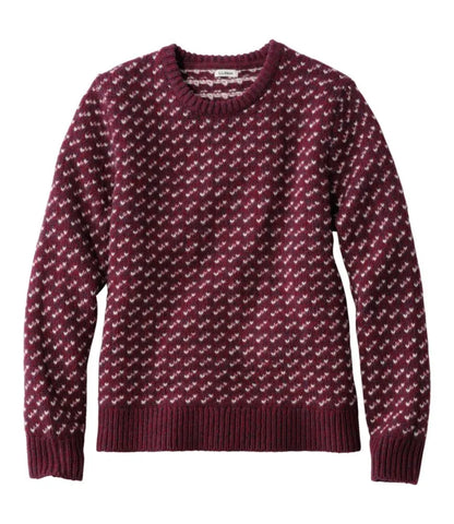 Women's Bean's Classic Ragg Wool Sweater, Crewneck Bird's-Eye