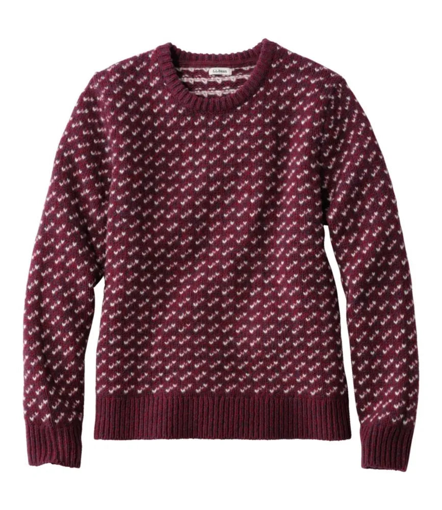 Women's Bean's Classic Ragg Wool Sweater, Crewneck Bird's-Eye