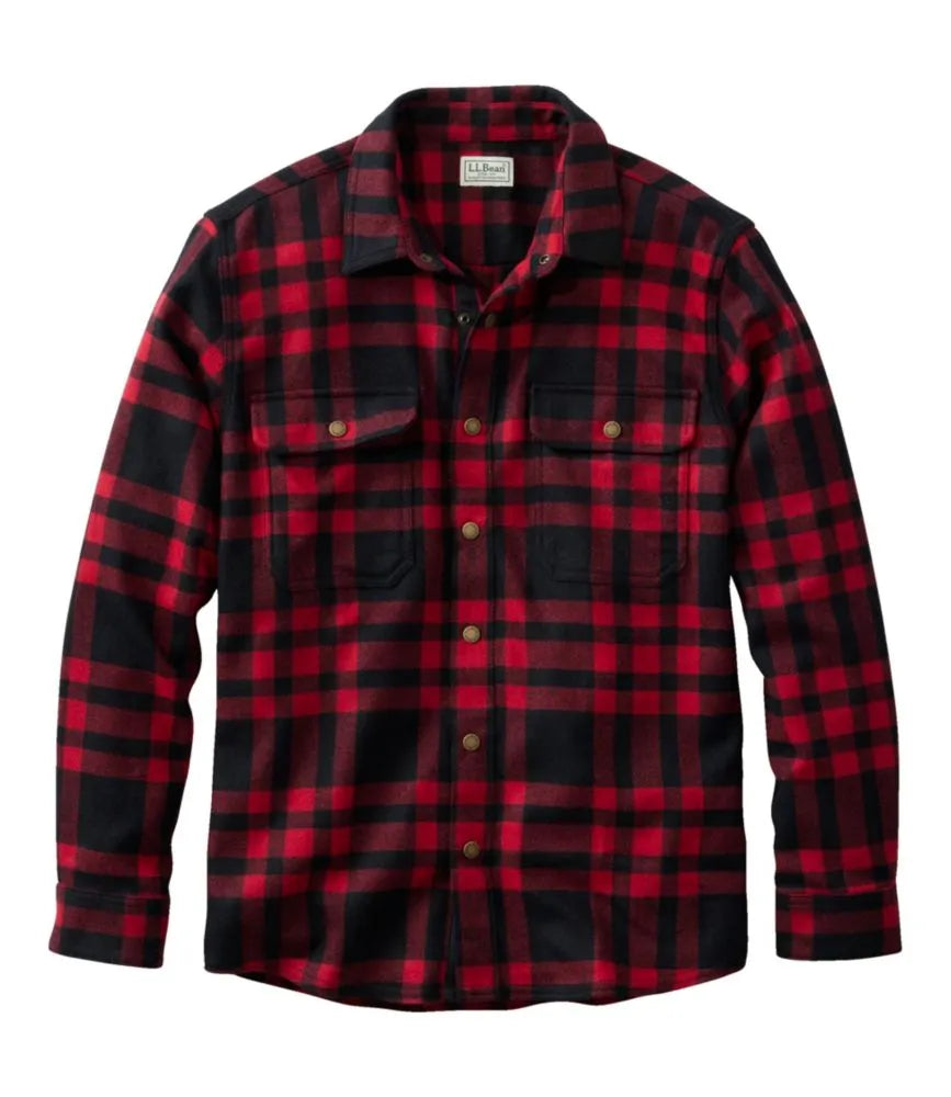 Men's Maine Guide Lightweight Wool Field Shirt, Plaid