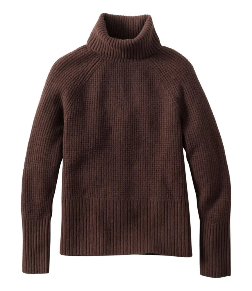 Women's SuperSoft Waffle Sweater, Turtleneck