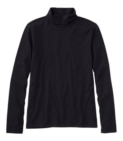 Women's Soft Stretch Supima-Blend Tee, Turtleneck