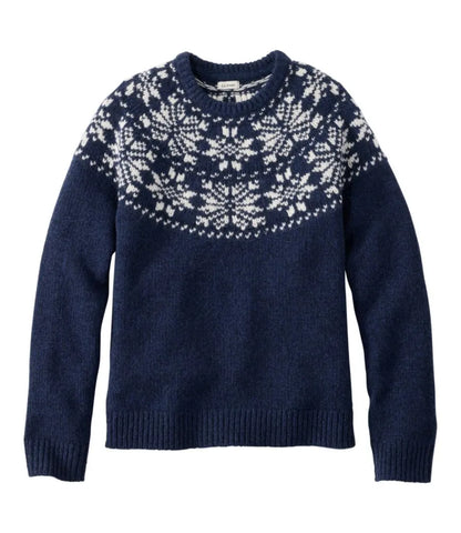 Women's Bean's Classic Ragg Wool Sweater, Crewneck Fair Isle