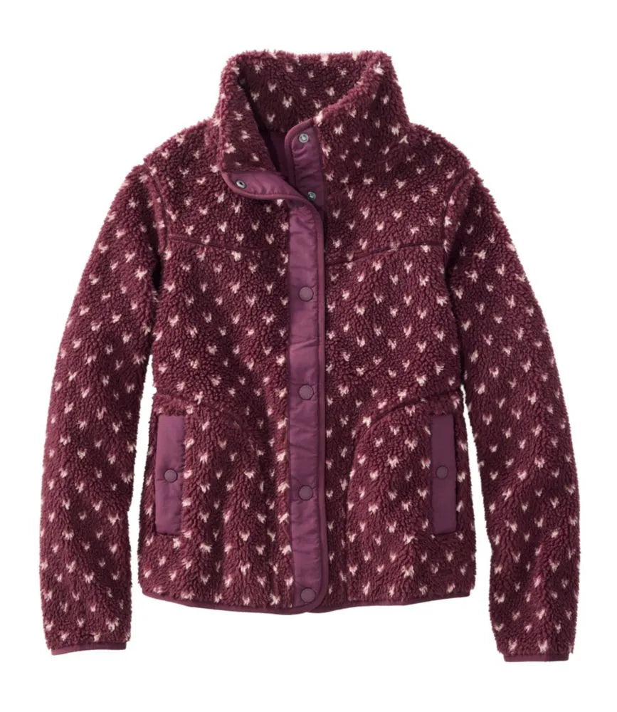 Women's Bean's Sherpa Fleece Jacket, Print