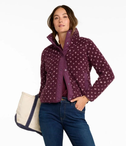 Women's Bean's Sherpa Fleece Jacket, Print